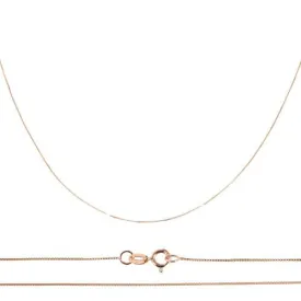 14K Pink Gold Box Chain