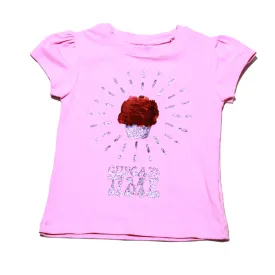 Pink Heart Sequins T Shirt