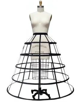 Caged- the Fabric Covered Wire Cage Hoop Skirt Petticoat 2 Colors 2 Styles