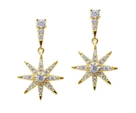 CARAT* London Nysa Drop Earrings Yellow Gold Vermeil