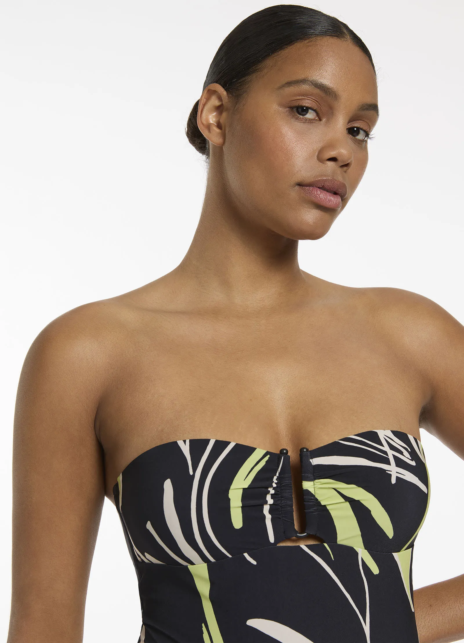 Catalina Moulded Bandeau One Piece - Black