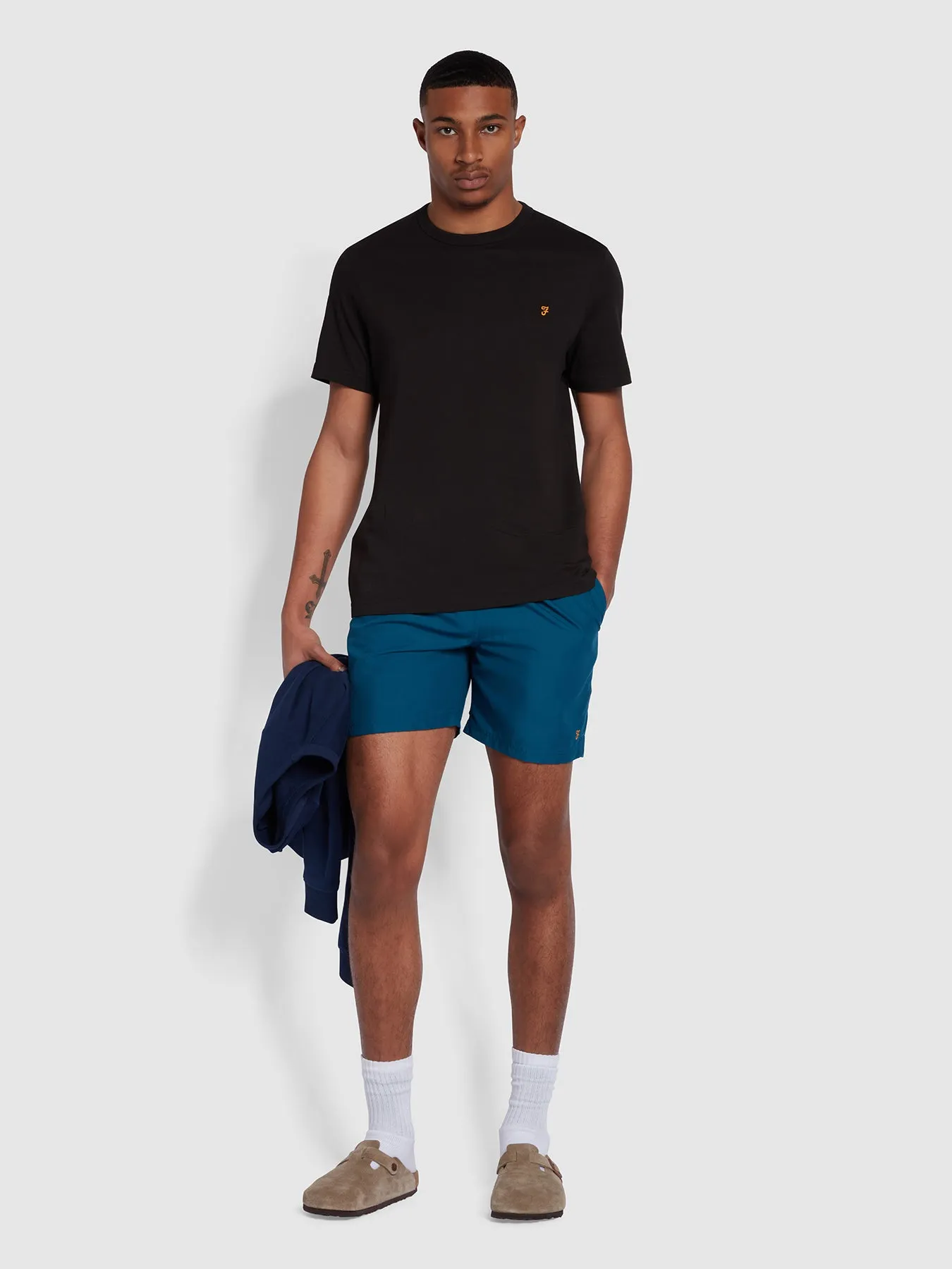 Colbert Regular Fit Plain Swim Shorts In Sailor Blue