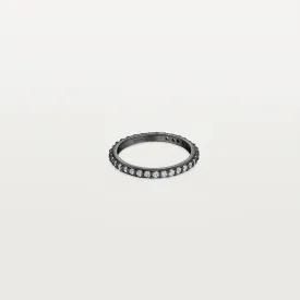 Eternity Ring Black Rhodium with White Pave