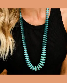 Faux Navajo Pearl Turquoise Necklace