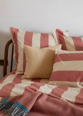 Foxford Rose Wide Stripe Cotton Duvet Set