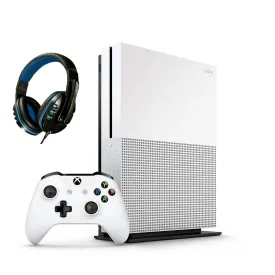 Microsoft 234-00051 Xbox One S White 1TB Gaming Console with BOLT AXTION Bundle Refurbished