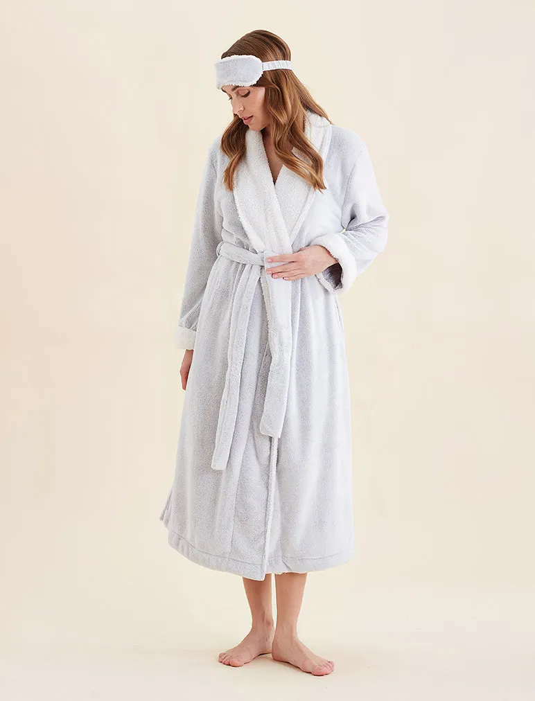 Plush Sherpa Robe & Sleep Mask