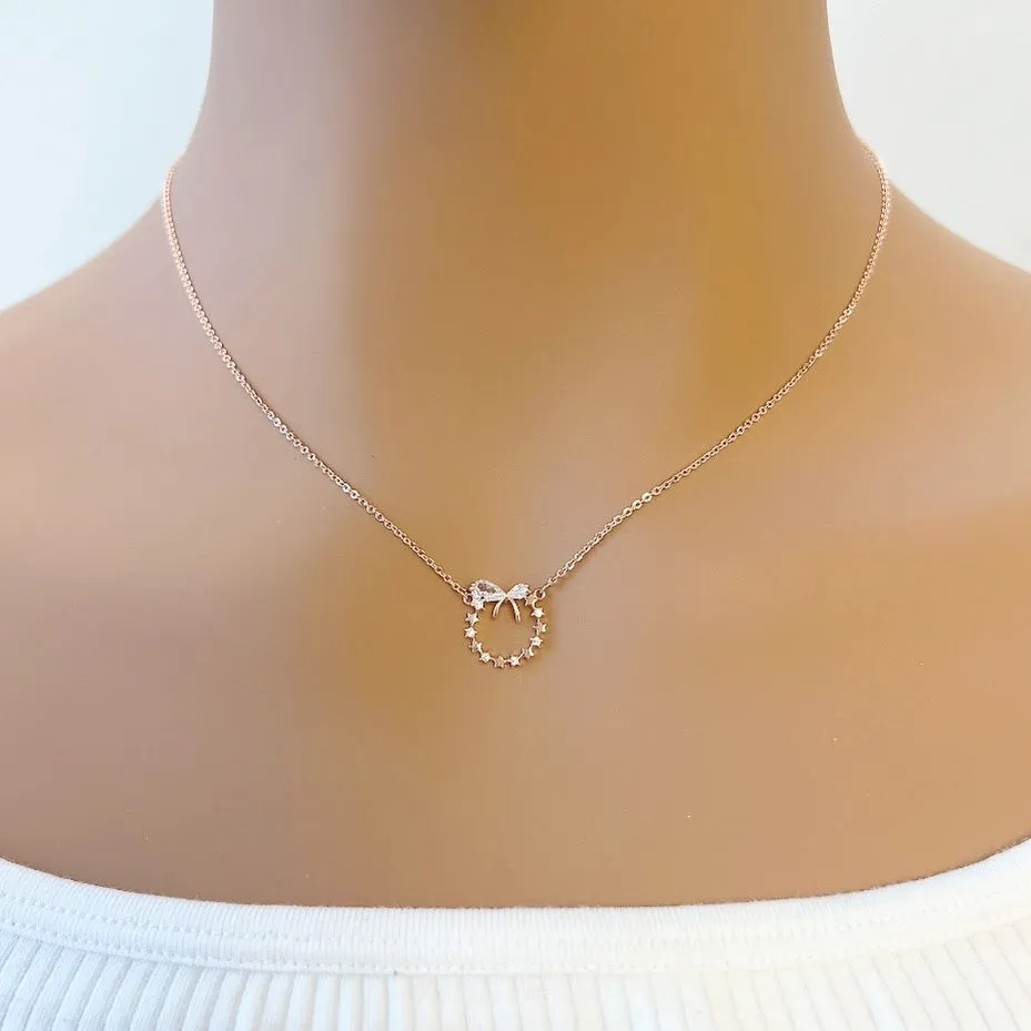 Ribbon Cubic Zirconia Necklace