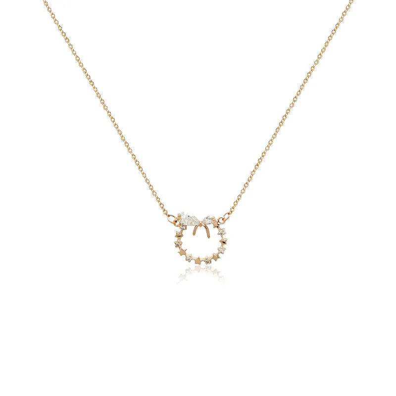 Ribbon Cubic Zirconia Necklace